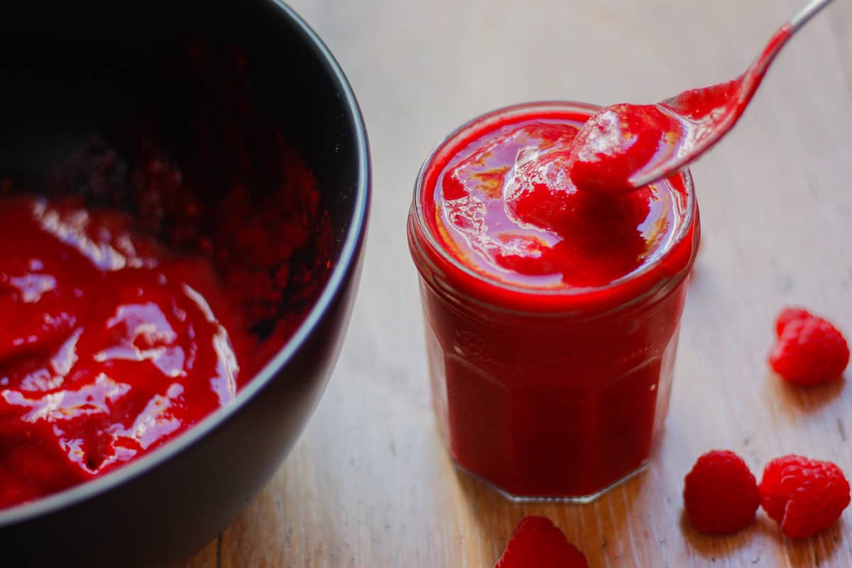 Red Raspberry Sauce Raspberry Sauce • Hangry Miss